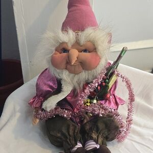 Christmas Gnome Elf Doll Realistic Eyes 23" Stocking Toys Santa Holiday OOAK